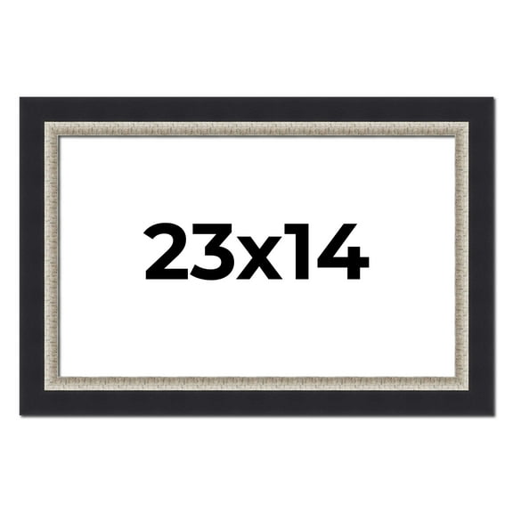 23x14 Frame Black Real Wood Picture Frame Width 2.25 Inches | Interior Frame Depth 0.5 Inches |