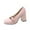 Pink High Heels Shoes for Women, variant on hopeusnice High Heels Shoes for Women Soft Non-slip Breathable Closed-toe Sandals Trendy PU Materials Summer and Fall Shoes Women's High Heels Shoes square High heel Dress Shoes Pink 35