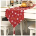 thumbnail image 4 of Camino de mesa navideño rojo 33x180cm JAMW Banderas de lino de mesa decoración navideña Sencillez, 4 of 5