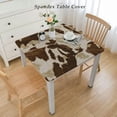 thumbnail image 2 of HAOXIT Brwon / Table Cloth for Kitchen Dinning Table Top Decoration-/Parties/Holiday Dinner/ 48''x48'', 2 of 7