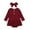 Red, variant on Annhoo Infant Baby Girls Romper Dress Fall Long Sleeve Round Neck Button up Dress Cute Solid Color Dress with Headband