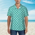thumbnail image 2 of Honeii Aquamarine Glitter1 Print Men’s Hawaiian Shirt,Classic Button-Down Short Sleeve Shirt, for Beach, Vacation, and Outdoor Activities,XX-Large, 2 of 7