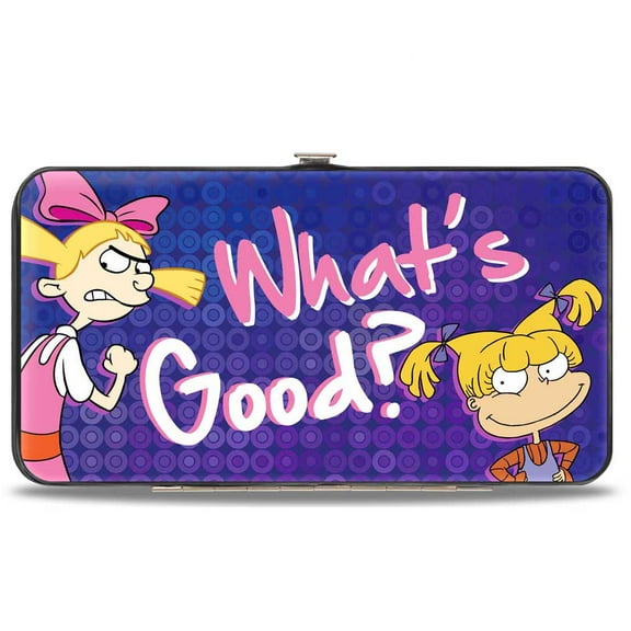 Nickelodeon Wallet, Hinged, Helga Angelica Whats Good? Purples, Vegan Leather