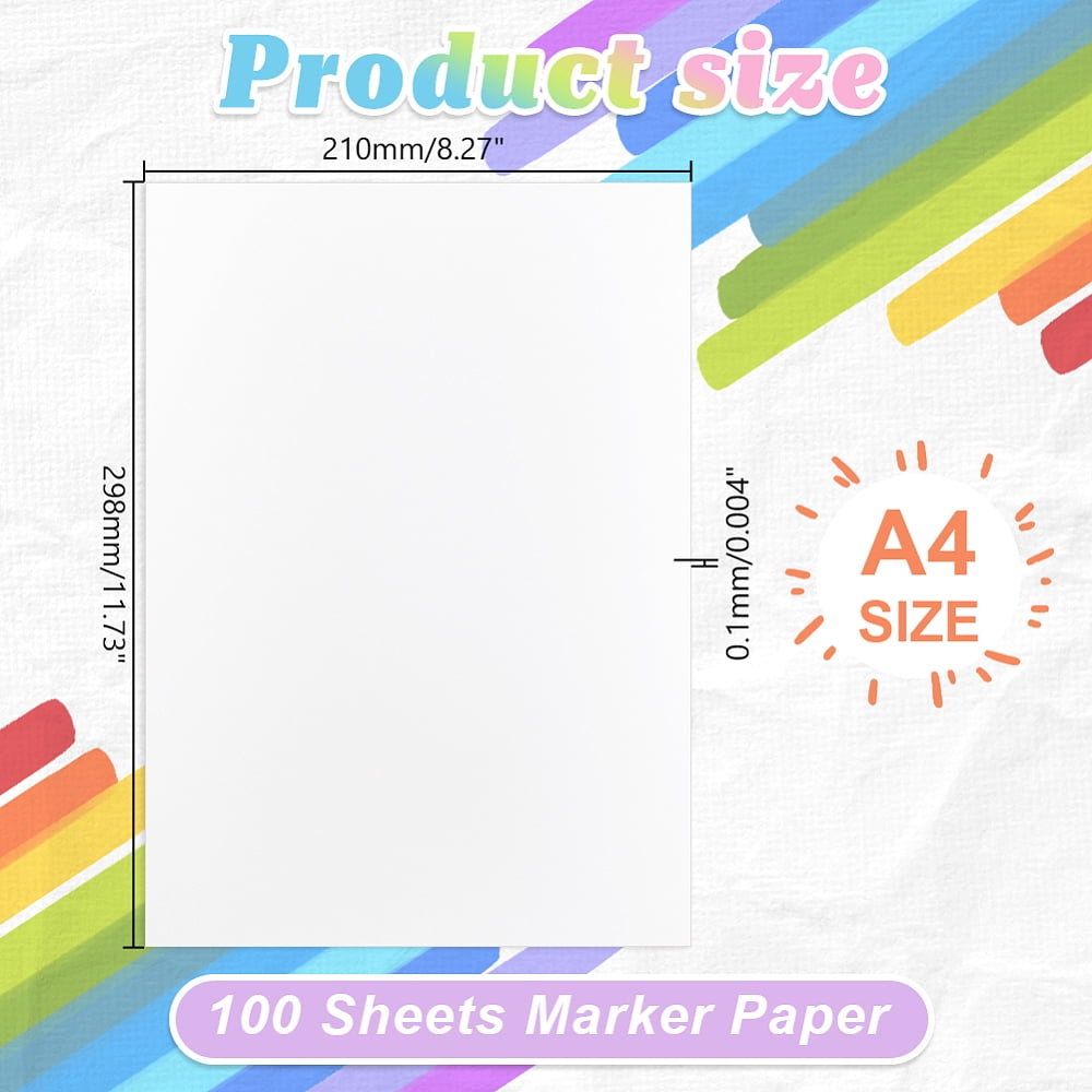 A4 Watercolor Painting Papers Rectangle White 29.8x21x0.01cm 100 sheets/set diy