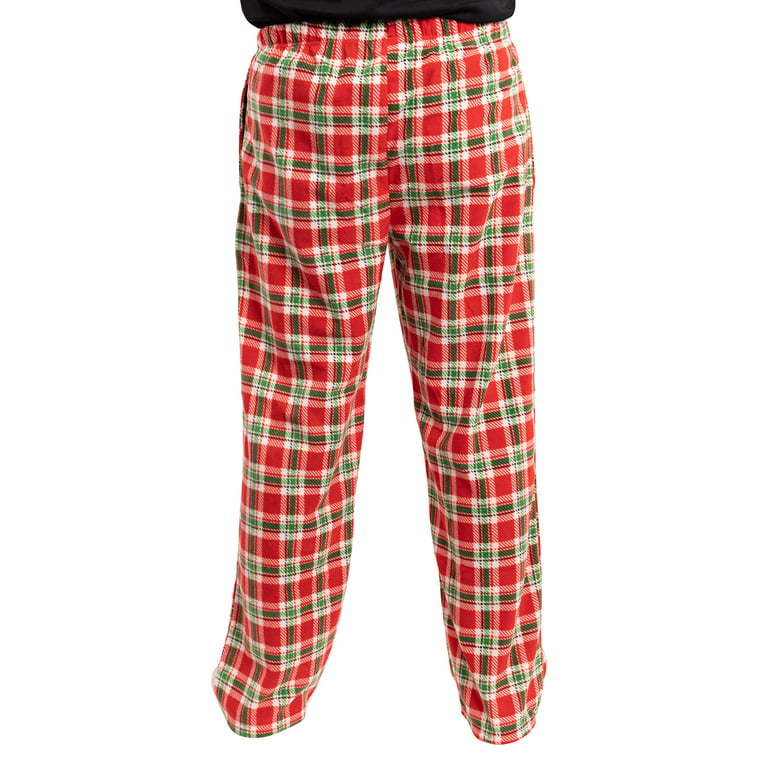 #followme Ultra Soft Fleece Men's Plaid Pajama Pants with Pockets (Black &  White Buffalo Plaid, XX-Large)