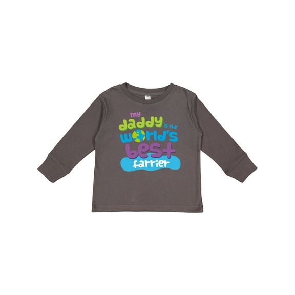 Inktastic World’s Best Farrier Daddy Boys or Girls Long Sleeve Toddler T-Shirt