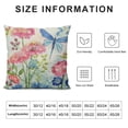 thumbnail image 5 of PIKWEEK  Dragonfly Throw Pillow Cover Decorative Watercolor Flowers Printing Couch Pillow Case Rustic Farmhouse Cushion Cover for Sofa Bedding (Dragonfly ), 5 of 5