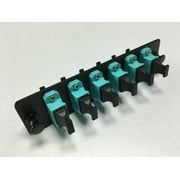 RiteAV LGX Footprint MPO Adapter Panel, 6 Ports, Loaded w/6 MPO Adapters, OM3, 10Gig, Black