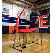 PowerNet Volleyball Practice Net Station and Large Carry Bag Bundle | 8 ft Wide by 11 ft High | Ball Return | Great for Hitting and Serving Drills | Perfect for Team or Solo Training
