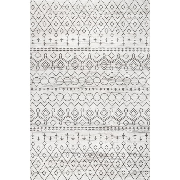 nuLOOM Audrey Machine Washable Geometric Moroccan Area Rug, 8' x 10