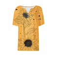 thumbnail image 5 of Fiudx Camisetas para Mujer Blusa de Manga Corta Estampada a La Moda para Mujer, Blusas Informales con Cuello En V, 5 of 5