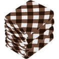 thumbnail image 4 of SKYSONIC Brown Plaid Washcloths Set of 6, Highly Absorbent Soft Cotton Fingertip Towels for Bathroom, Kitchen, Gym, Spa, Home Decor 12 x 12 Inch, 4 of 7