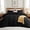 Black, variant on Mosluna Queen Size Comforter Sets, 3 Piece Soft Quilted Bedding Sets, All-Season Down Alternative Comforter with 2 Pillow Shams, Dark Gray