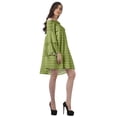 thumbnail image 2 of Moomaya Olive Green Womens Off Shoulder Summer Beach Dress Cotton Vacation Dress With Bell Sleeves - XL, 2 of 7
