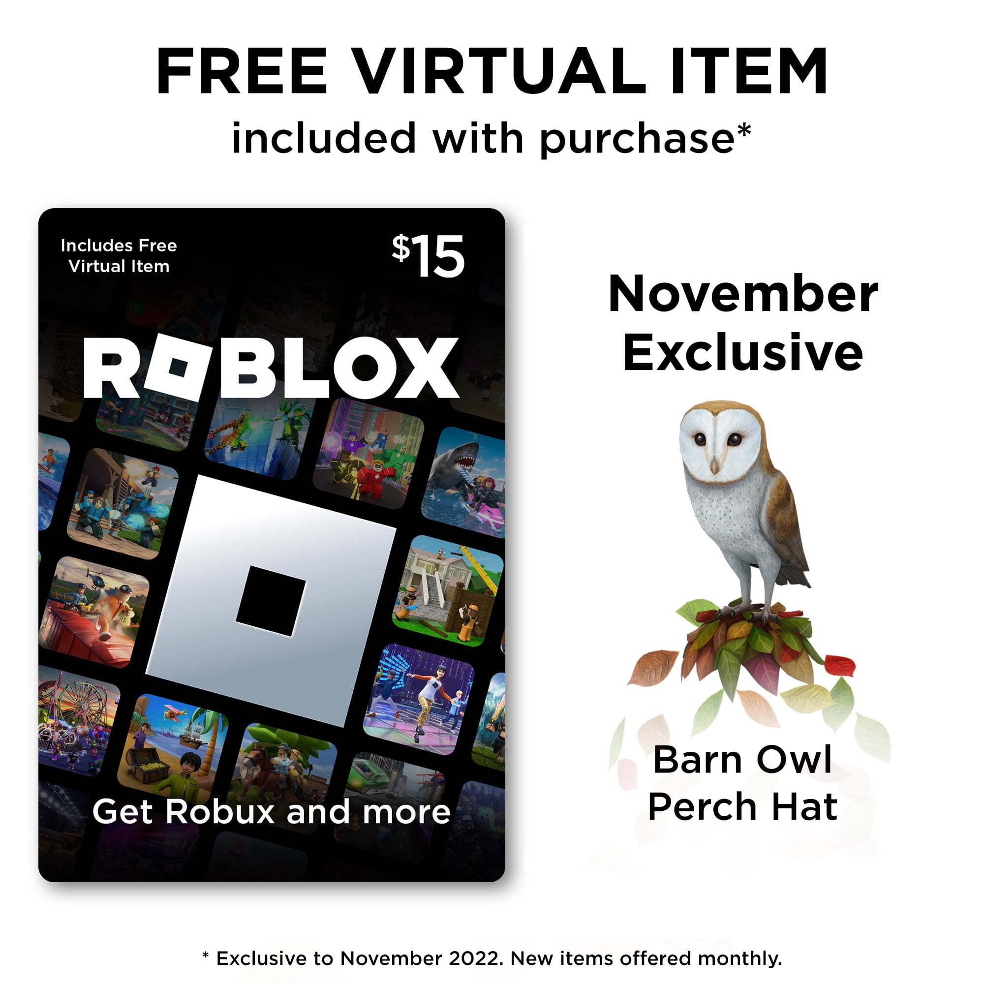 Roblox $15 Digital Gift Card [Includes Exclusive Virtual Item] [Digital Download]
