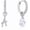 A, variant on 925 Sterling Silver Hoop Earrings for Women, Platinum Plated, Hypoallergenic Dangle Drop Huggie Earrings with CZ Initial Letter, Lightweight Personalized Jewelry Gifts for Mom, Wife, Birthday