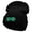 Black, variant on Green Skateboard Embroidered 12 Inch Long Knitted Beanie - Black OSFM