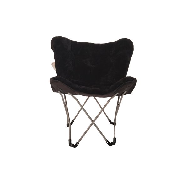 Mainstays Micro Suede Fabric Butterfly Folding Chair, Black