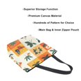 thumbnail image 3 of FORMRS Womens Canvas Tote Bag with Zipper Inner Pocket Shoulder Handbag, Cartoon Plants, 3 of 7