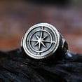thumbnail image 4 of ZMY Home Stainless Steel Pirate Ring - Compass Signet Design Statement Jewelry (12), 4 of 6