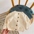 thumbnail image 6 of ZyeKqe Newborn Baby Girls Cardigans Long Sleeve Sweaters Button down Crewneck Knitwear Coat Outwear Fall Winter Clothes, 6 of 9