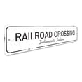 thumbnail image 3 of Railroad Crossing Novelty Sign, Metal Wall Decor - 4x18 inches, 3 of 4