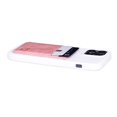 thumbnail image 6 of Dockem iPhone 13 Pro Max Wallet Card Case; Built-in Metal Plate for Magnetic Mounting, 2 Card Holders, Silicone Luxe M2T [White/Pink], 6 of 10