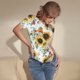 thumbnail image 3 of Fotbe Sunflowers Leaves And Birds Body de Mujer con Cuello Redondo y Mangas Cortas, Sin Mangas Ajustado, Suave, Cómodo y Básico-XX-Large, 3 of 7
