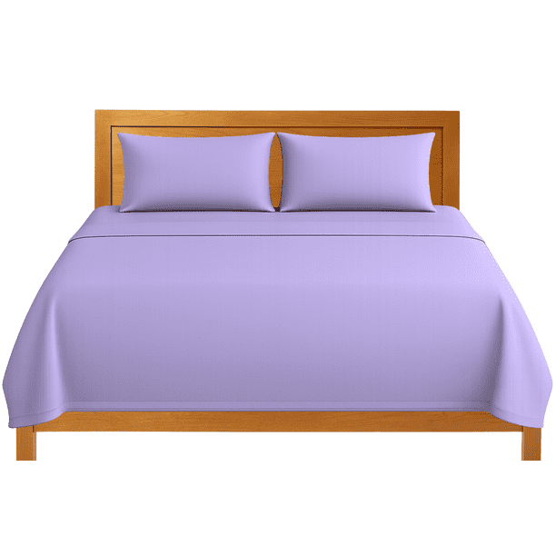 Sábanas King Size Lisas We2 Dream 100% Algodón Color Lila Encanto 4 Piezas