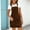 Coffee, variant on Corduroy Overall Dress for Women Coffee, Adjustable Straps & Pockets, Casual Fall Spring Mini Sleeveless Jumper Pinafore,Size 2XL