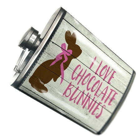 

NEONBLOND Flask I Love Chocolate Bunnies Rustic Chocolate Bunny