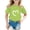 P699 Light Green, variant on Tfken Soft Comfy Tops For Girls Daily Wear Holiday Short Sleeve Tees Tshirts Graphic Print T-Shirts Fashion Children Trendy Clothes Size 3-4 Years