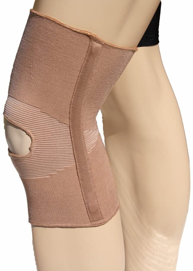 1-Stay Compression Knee Brace With Open Patella (X-Small White w/ Blue Trim)