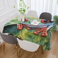 thumbnail image 5 of YAZAOO Square Tablecloth Green Frog Pattern Tableclothes, 5 of 9