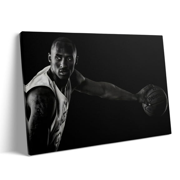 ad Kobe Bryant Canvas Wall Art Print Poster, Inspirational Basketball Player Motivative Artwork, Iconic Mamba Mentality Sports Canvas Wall Decor For Home Office Gym Living Room Bedroom yj