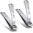 thumbnail image 1 of 2 Pieces Straight Edge Toenail Clippers, Nail Clipper Set, Strong Toenail Clippers, Large Wide Jaw Fingernail Toenail Clippers For Thick Nails Fingern, 1 of 5