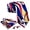 Multicoloured, variant on Barry.Wang Silk Ties for Men Designer Fun Pink Necktie Clip Pocket Square Cufflinks Wedding Party Festival Red Heart 5PC