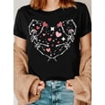 thumbnail image 1 of Valentine's Print T-shirt, Retro Valentine's T-shirt, Dancing Skull, Skull, 1 of 6