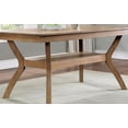 thumbnail image 3 of Transitional Natural Tone Beige 7pc Set Dining Room Table w Shelf 6x Side Chairs Dining Fabric Padded Chairs Two Tone Design, 3 of 8
