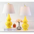 thumbnail image 2 of Safavieh 2-Piece Contemporary Table Lamp, Yellow with White Shades (2 Count), 2 of 8