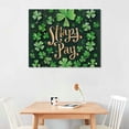 thumbnail image 3 of Nawypu  St. Patrick'S Day Wall Art Celtic Clover Shamrock Spring Green Horse Shoe Retro Background Decorative Painting for Office Bedroom Dining Room Decor Cotton Canvas, 3 of 5
