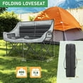 thumbnail image 4 of Outdoor Double Camping Chair Oversized Loveseat Camping Couch Folding Camping Chairs for Adults with Cup & Wine Glass Holder, Portable Double Chair for Camp Lawn Picnic, Support 600LBS, 4 of 8