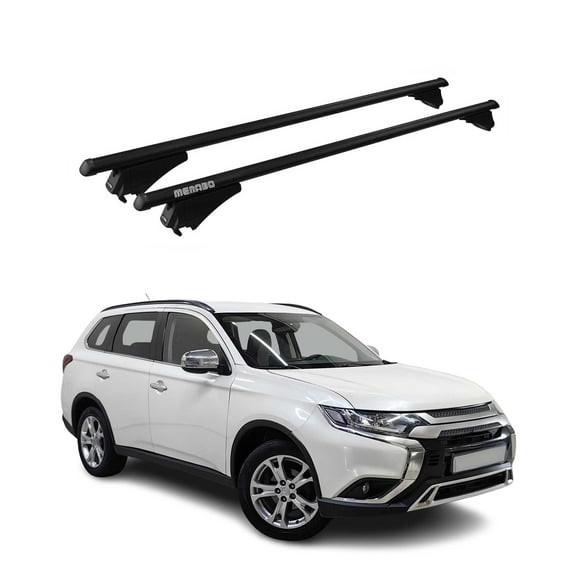 OMAC Top Roof Racks Cross Bars for Mitsubishi Outlander PHEV 2018-2022 Black 2 Pcs Anti-Theft for Travel Kayak Canoe Surf Ski Snowboard Camping