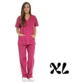 thumbnail image 3 of Six Pocket Women's Medical Scrubs Set with V-Neck Top, 3 of 5