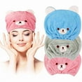 thumbnail image 1 of wonima11 3Pcs Hair Drying Towel for Kids Girls Soft Absorbent Kids Dry Hair Cap Kids Hair Towel Wrap Head Towel Wraps for Kids, 1 of 1