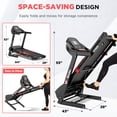 thumbnail image 3 of Winfita 4HP Foldable Treadmill with Auto Incline, 300 lbs Capacity, Pulse Monitor, Bmi Detector, 50" x 18" Running Belt for Home Gym, 3 of 10