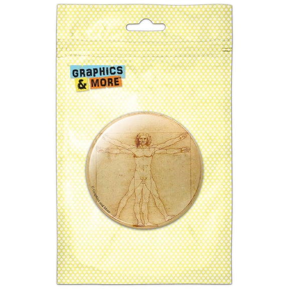 Leonardo Da Vinci The Vitruvian Man Pinback Button Pin Badge