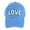 Denim Blue, variant on David & Young Chenille Love Lettered Baseball Cap Hat (Women)