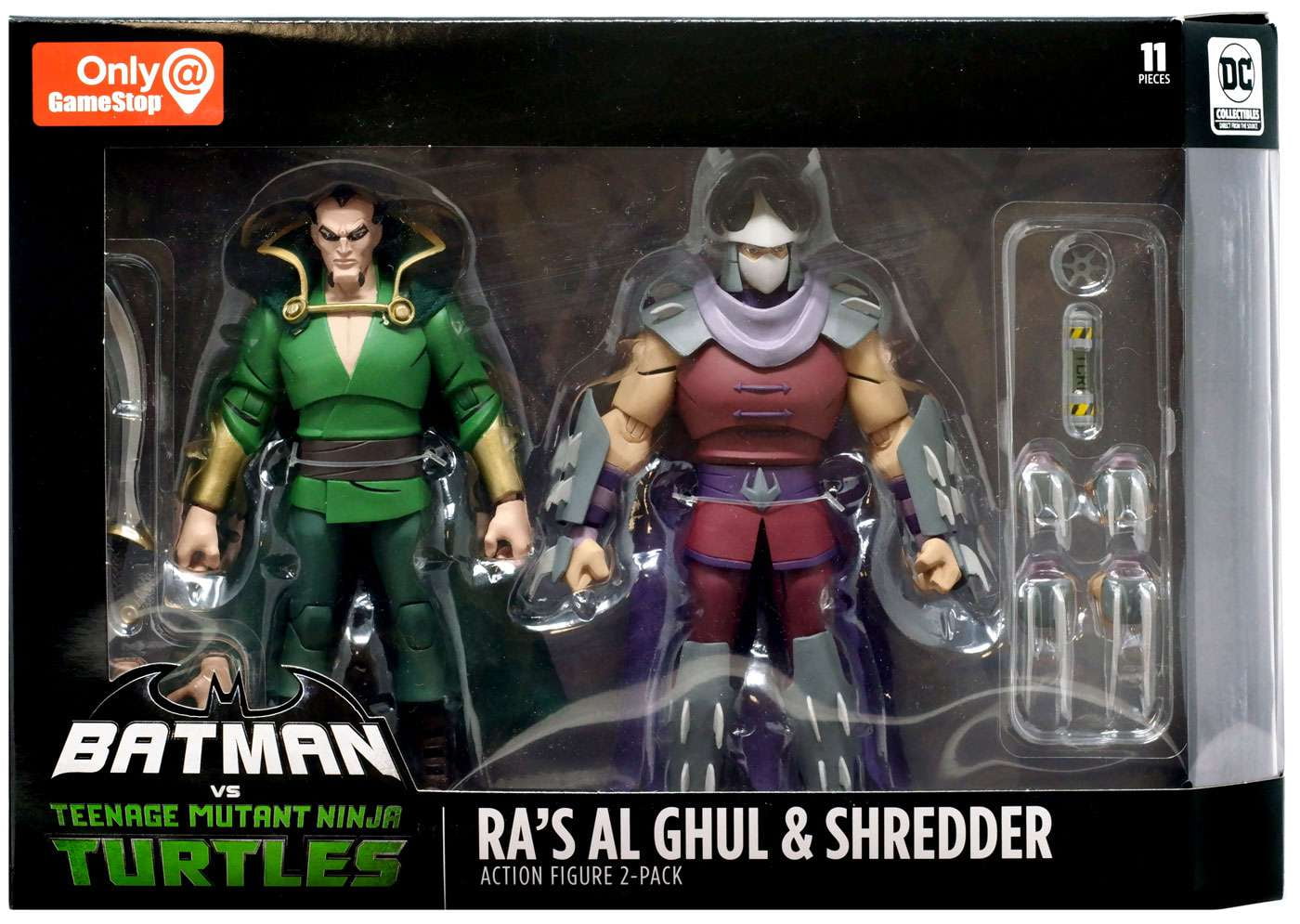 DC Batman vs Teenage Mutant Ninja Turtles Ra's Al Ghul & Shredder Action Figure 2-Pack