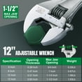 thumbnail image 3 of SK Hand Tools SK01218 12" Adjustable Wrench, 3 of 6